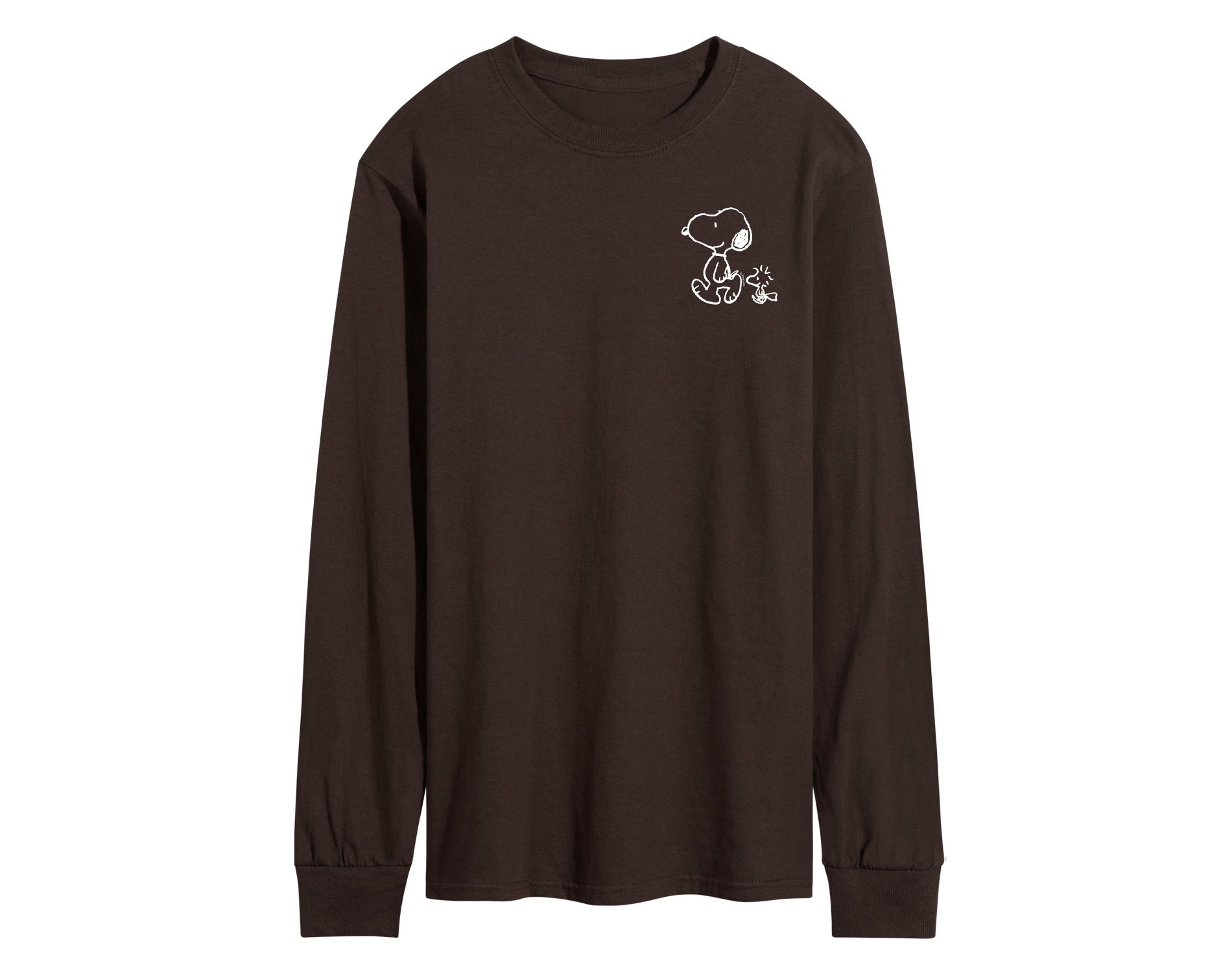 Men's - Peanuts - Snoopy Woodstock Walk Long Sleeve Graphic T-Shirt