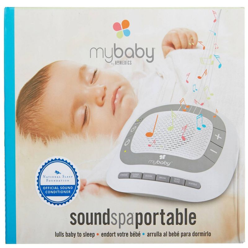 HoMedics Portable Sound Machine and Baby Sleep Soother with 6 Sounds, 4 of 6