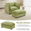 Upholstered Accent Chair Armchair Single Sofa with Movable Ottoman & Soft Pillows - ModernLuxe - 4 of 4