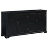 Country Style Wooden Sideboard Buffet Cabinet Accent Storage Cabinet Cupboard Console Table w/Pine Doors & Legs, 4 Metal Handles for Entryway - 2 of 4