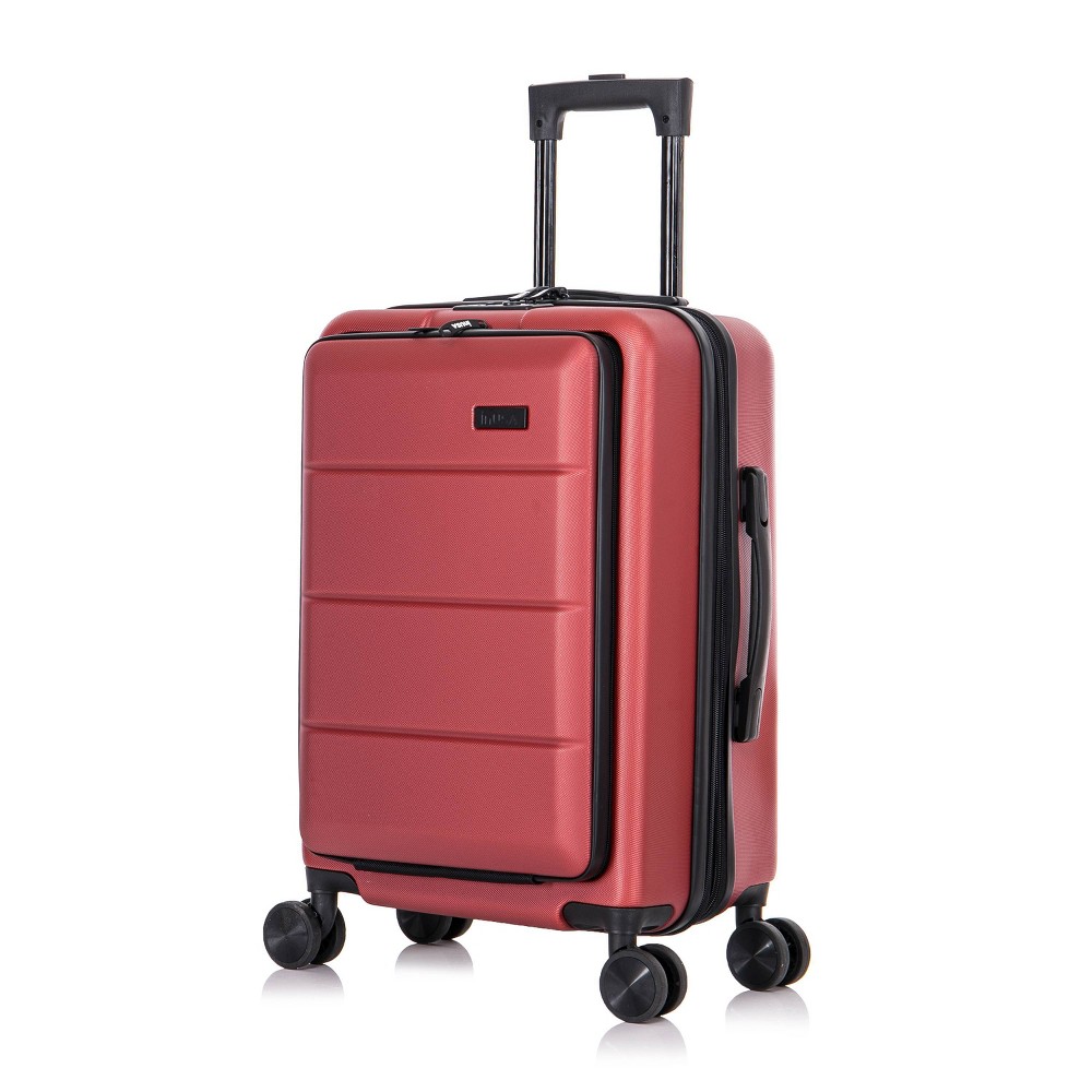 Photos - Travel Accessory InUSA Elysian Lightweight Hardside Carry On Spinner Suitcase - Wine 