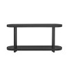 Modern Small Entryway Console Table, Minimalist Ash Veneer Hallway Console Table with Streamlined Desktop, Ideal for Living Rooms-Cuddlewood - 3 of 4