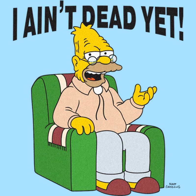Men's The Simpsons Grandpa Simpson I Ain't Dead Yet T-Shirt, 2 of 5