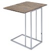 Vynxaria Rustic-Modern Side Table ¨C Weathered Oak & Chrome Finish, Expandable Swivel Top, Geometric Shape Base, Versatile Surface - 2 of 4