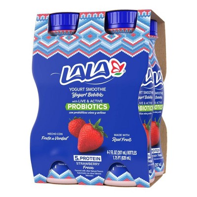 LALA Wild Strawberry Probiotic Yogurt Drink - 4ct/7 fl oz