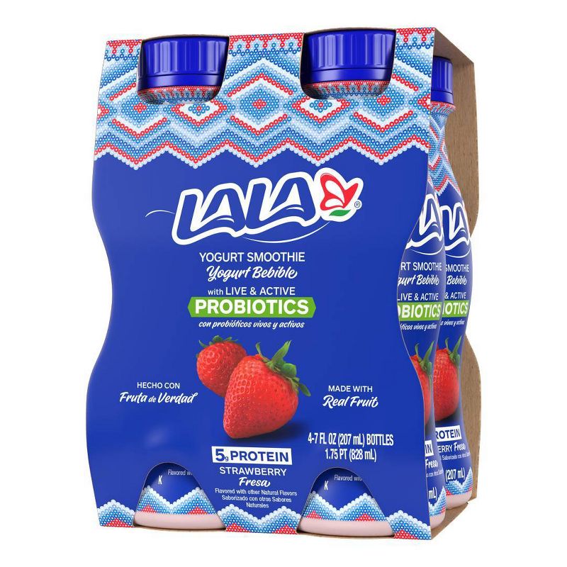 LALA Wild Strawberry Probiotic Yogurt Drink - 4ct/7 fl oz, 1 of 5