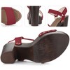 Perphy Women's Round Toe Platform Slingback Chunky Heel Sandals - 3 of 4