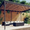 vidaXL Garden Lounge Set Black PE rattan, powder-coated steel Large - 2 of 4