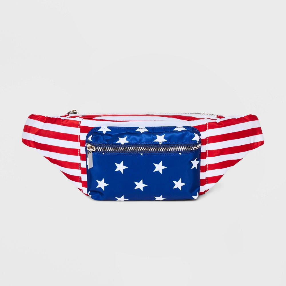 Mad Love Flag Print Americana Crossbody Bag