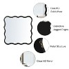 TUYOHW Wave Wall Mirror,HD Anti-Fog Bathroom Mirror with Wood Frame,Decorative Mirror for Living Room,Bedroom,Entrance - 4 of 4