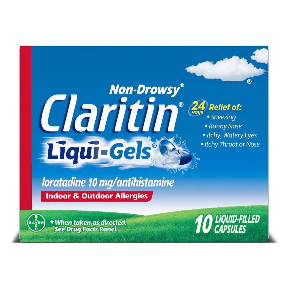 Claritin Allergy Relief 24 Hour Non-Drowsy Loratadine Liquid Gel