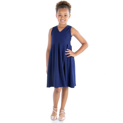 girls navy party dress