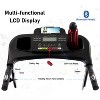 Folding Treadmill with Incline 2.5HP 12KM/H Electric Treadmill, Bluetooth Music Cup Holder Heart Rate Sensor Walking Running Machine - 4 of 4