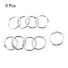 Unique Bargains Staple Book Binder Loose Leaf Snap Rings Keyrings Key Holder 0.9 Inch Dia 9 Pcs - 2 of 4