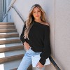 Women's Onyx Crochet One-Shoulder Sweater - Cupshe - 4 of 4