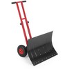 Heavy Duty Snow Shovel with Wheels, Steel Dual Handle Push Snow Pusher Shovel, 5-Position Angle & Height Adjustable Handle, Sidewalk Yard Snow Plow - 2 of 4