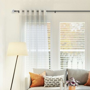Linen Avenue Cut Acrylic Single and Double Window Curtain Rod Set - 1 of 4