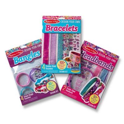 Melissa & Doug Set in Legno per Creare Braccialetti - Cuori - 120