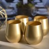 FONTOI Metallic Gold Color Wine Glasses Set of 4, BPA Free Acrylic Wine Glass Set, Unbreakable Red Wine Glasses - 2 of 4