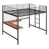 NicBex Full Size Bunk Bed with Desk Loft Bed Metal Bed Frame with Grid, Ladder and Full Length Guardrails, No Box Spring Required - 3 of 4