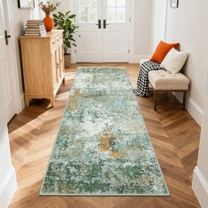 Area Rugs for Living Room Bedroom Modern Abstract Machine Washable Rug Soft Low Pile Non Slip Rug - 1 of 4