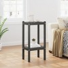 WestinTrends Malibu 36" All Weather HDPE Outdoor Patio Two Shelf Side Table - 2 of 4