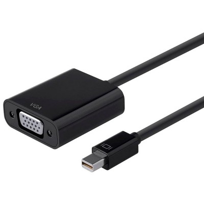 Monoprice Mini DisplayPort 1.2a / Thunderbolt to VGA Active Adapter - Black
