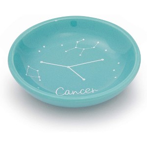 Glamlily Cancer Jewelry Tray, Ceramic Zodiac Sign Trinket Dish (3.54 x 0.79 Inches) - 1 of 4