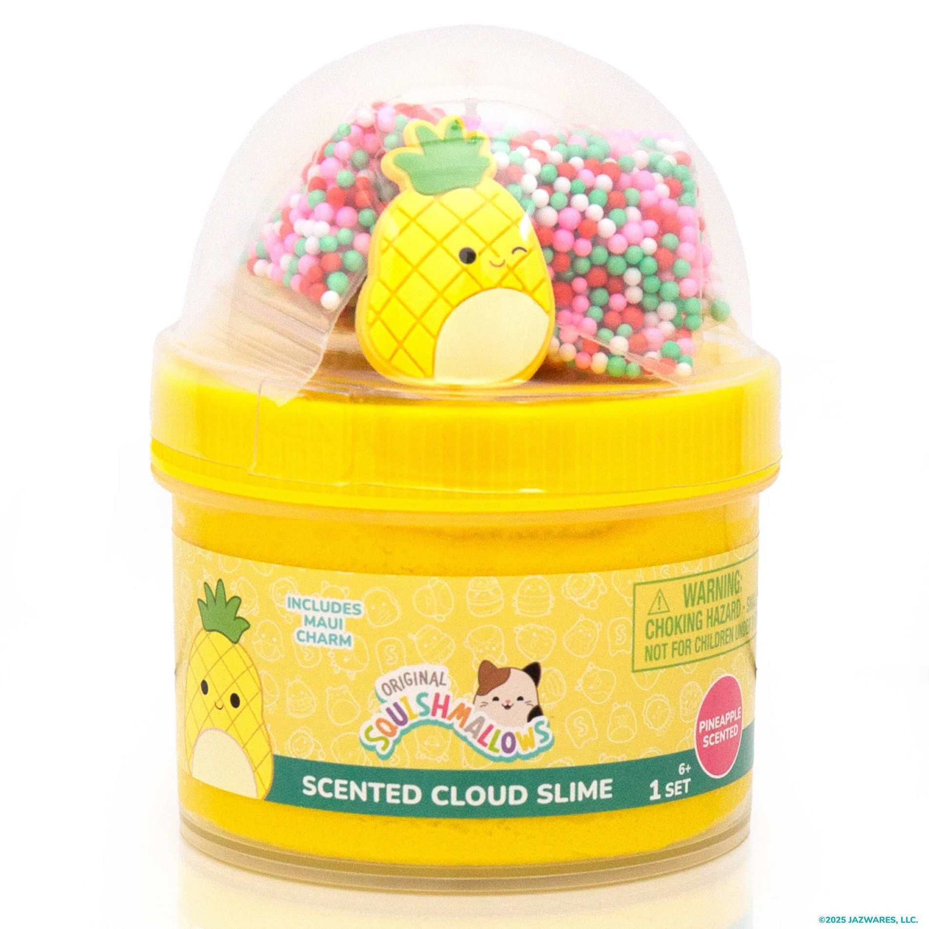 Squishmallows Slimygloop Scented Slime Dome Jar - Yellow Pineapple