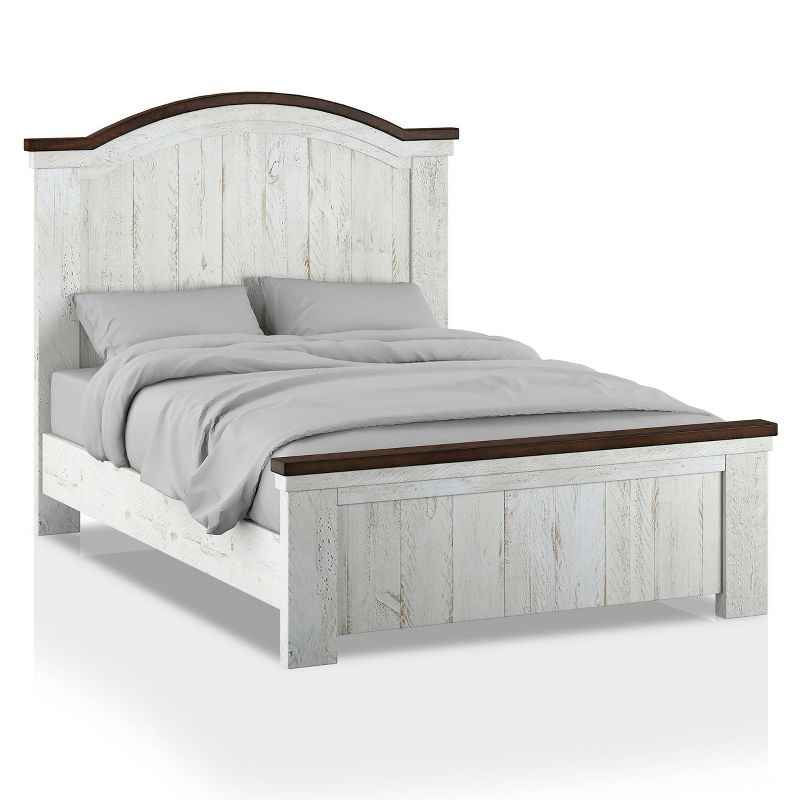 2pc Queen Willow Rustic Bedroom Set Distressed White/Walnut - HOMES: Inside + Out, 5 of 12