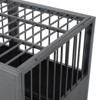 GustoWave 47 Inch Heavy-Duty Dog Crate with Double Door Wheels Carbon Steel Escape Dog Cage for Small Medium Large Dogs Silver - 4 of 4