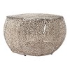 Coffee Table – 16.3" H Oval Electroplated Aluminum Silver Finish By Zuo Modern - 3 of 4