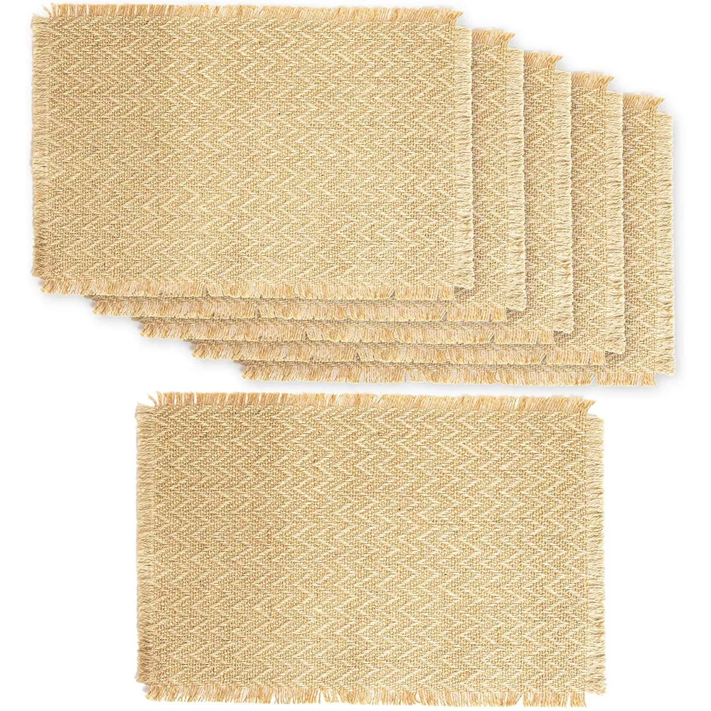 target.com | Natural Jute Table Placemats Set of 4 Dining Table Mat for Kitchen Party Decor (17.75 x 12 in)
