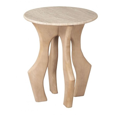 Zuo Eda Side Table White & Natural