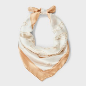 Women's Fish Pattern Scarf - A New Day™ Tan - 1 of 3