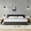 APRILSOUL90.5"California King size Upholstered Bed ,comfortable upholstered bed frame, Chenille fabric - 2 of 4