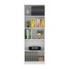 NicBex Bookcases for Living Room 71.7" H Storage Cabinet Bookshelf with Spacious Tier-Shelving Design for Home Office - 4 of 4