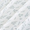 No. 918 1pc 50"x84" Briarwood Leaf Puff Print Textured Sheer Rod Pocket Curtain Panel Chambray - 3 of 4