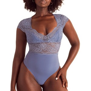 Adore Me Women's Meave Bodysuit Lingerie Medium Blue S : Target