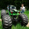 Monster Jam Official Mega Grave Digger All-Terrain Remote Control Monster Truck with Lights - 1:6 Scale - 3 of 4