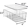 LunaLulinlk Plastic Pantry with Dividers and Lids – Perfect Kitchen Organization or Kitchen Storage – Fridge Organizer, Refrigerator Bins, 4 Pack - 3 of 4