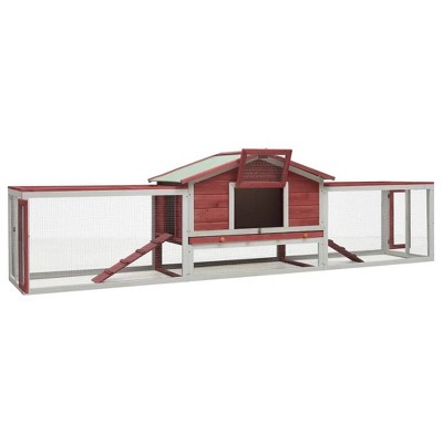 vidaXL Solid Pine & Fir Wood Rabbit Hutch Wooden Rabbit House Multi Colours