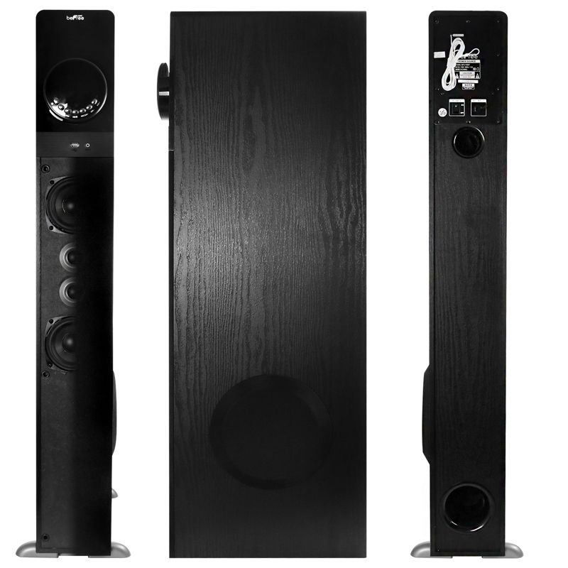 beFree Sound Bluetooth Powered Tower Speaker in Black, 2 of 5