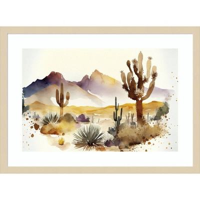 Through the Desert IV 25"x19" Natural Brown Framed Wall Art Print