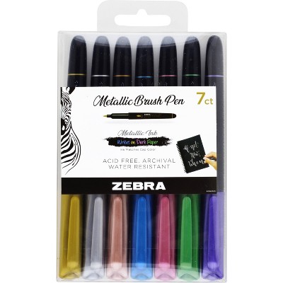 7pk Brush Pens - Zebra