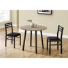 3-Piece Dining Set with Round Table and 2 Armless Chairs - 4 of 4
