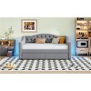 Twin XL Upholstered Daybed with LED Belt and 2 Drawers - 4 of 4