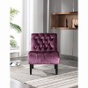 TOAOTBNBO Upholstered Fabric Button Comfortable Armless Chair, Cozy Reclining Accent Chair for Reading Lazy Armless Chair with Soft Cushion - 4 of 4