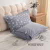 2 Pack Triple-Layer Cotton Pillow Shams, Breathable Thermal Yarn-Dyed Pillowcases - NTBAY - 4 of 4