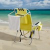 VisioGear Folding Beach Chair with Side Pouches, Portable Beach Chair for Outdoor, Yellow, 24.8"*27.56"*38.98" - 2 of 4